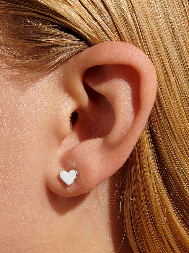Joma Jewellery Mini Charms Heart Stud Earrings, Pack of 3, Multi