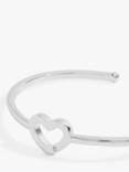 Joma Jewellery Heart Open Bangle, Silver