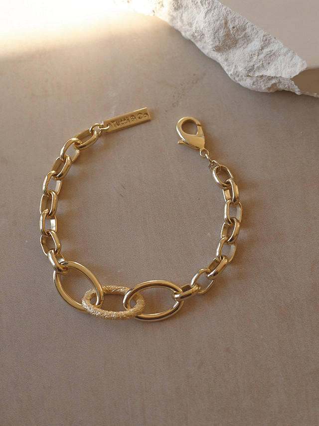 Tutti & Co Behold Oval Link Chain Bracelet, Gold