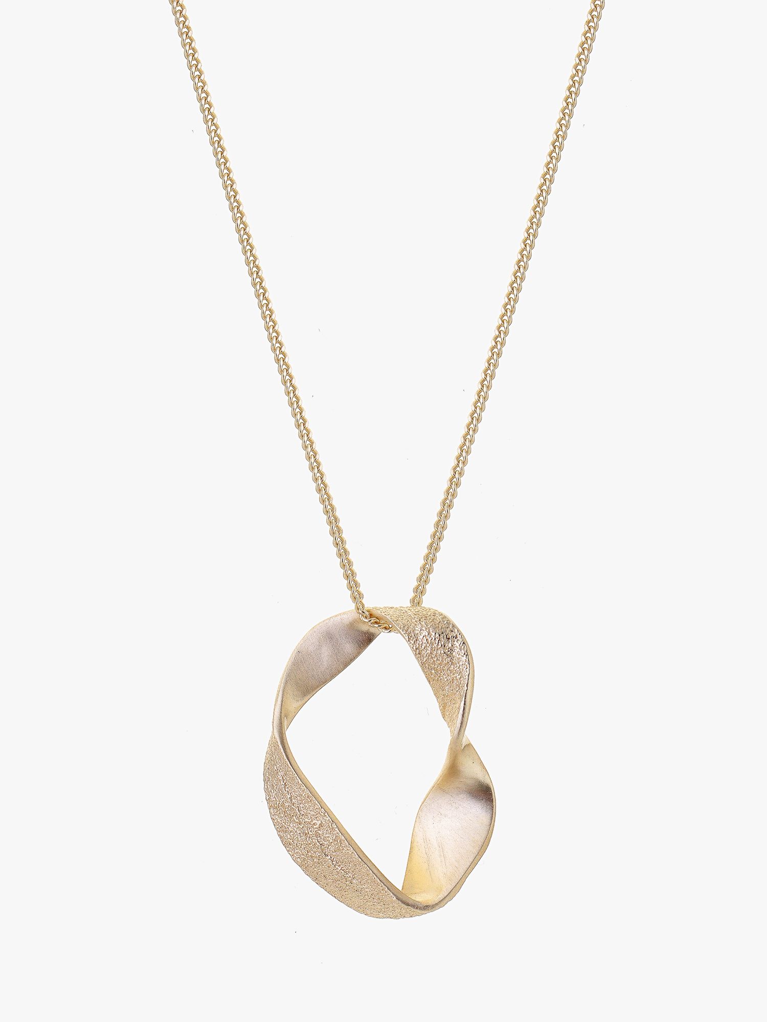 Tutti & Co Softly Twisted Pendant Necklace, Gold at John Lewis & Partners