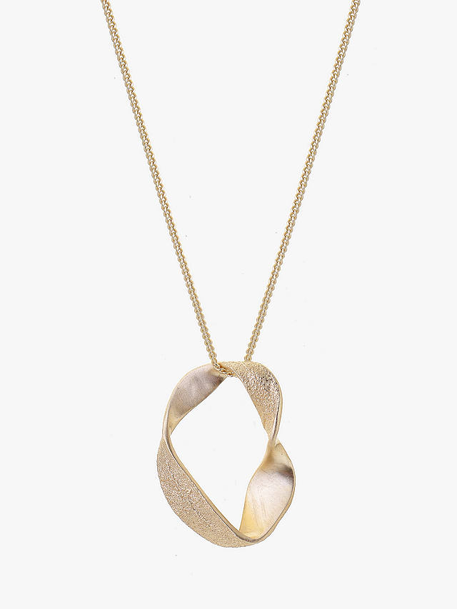 Tutti & Co Softly Twisted Pendant Necklace, Gold