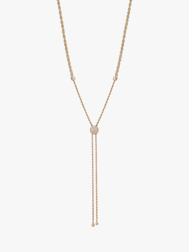 Tutti & Co Twisted Rope Slider Necklace, Gold
