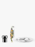 Alessi Parrot Corkscrew & Wine Bottle Stopper Gift Set, Silver/Multi