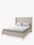Koti Home Adur Upholstered Bed Frame, King Size, Classic Linen Look Beige