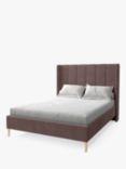 Koti Home Adur Upholstered Bed Frame, Super King Size, Vintage Velvet Heather