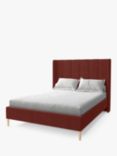 Koti Home Adur Upholstered Bed Frame, Super King Size, Luxe Velvet Rust