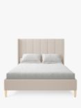 Koti Home Adur Upholstered Bed Frame, Super King Size, Classic Linen Look Beige