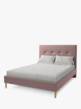 Koti Home Arun Upholstered Bed Frame, King Size, Vintage Velvet Heather