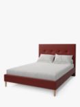 Koti Home Arun Upholstered Bed Frame, Super King Size, Luxe Velvet Rust