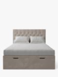 Koti Home Eden Upholstered Ottoman Storage Bed, Double, Luxe Velvet Mink