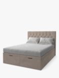 Koti Home Eden Upholstered Ottoman Storage Bed, Super King Size, Luxe Velvet Mink