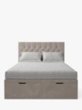 Koti Home Eden Upholstered Ottoman Storage Bed, Super King Size, Luxe Velvet Mink