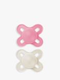 MAM Original Pure Silicone Soother, 0-2 Months, Pack of 2, Pink
