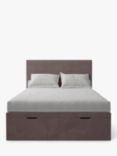 Koti Home Dee Upholstered Ottoman Storage Bed, Double, Vintage Velvet Heather