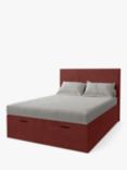 Koti Home Dee Upholstered Ottoman Storage Bed, Super King Size, Luxe Velvet Rust