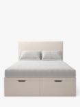 Koti Home Dee Upholstered Ottoman Storage Bed, Super King Size, Classic Linen Look Beige
