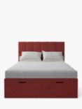 Koti Home Avon Upholstered Ottoman Storage Bed, Super King Size, Luxe Velvet Rust