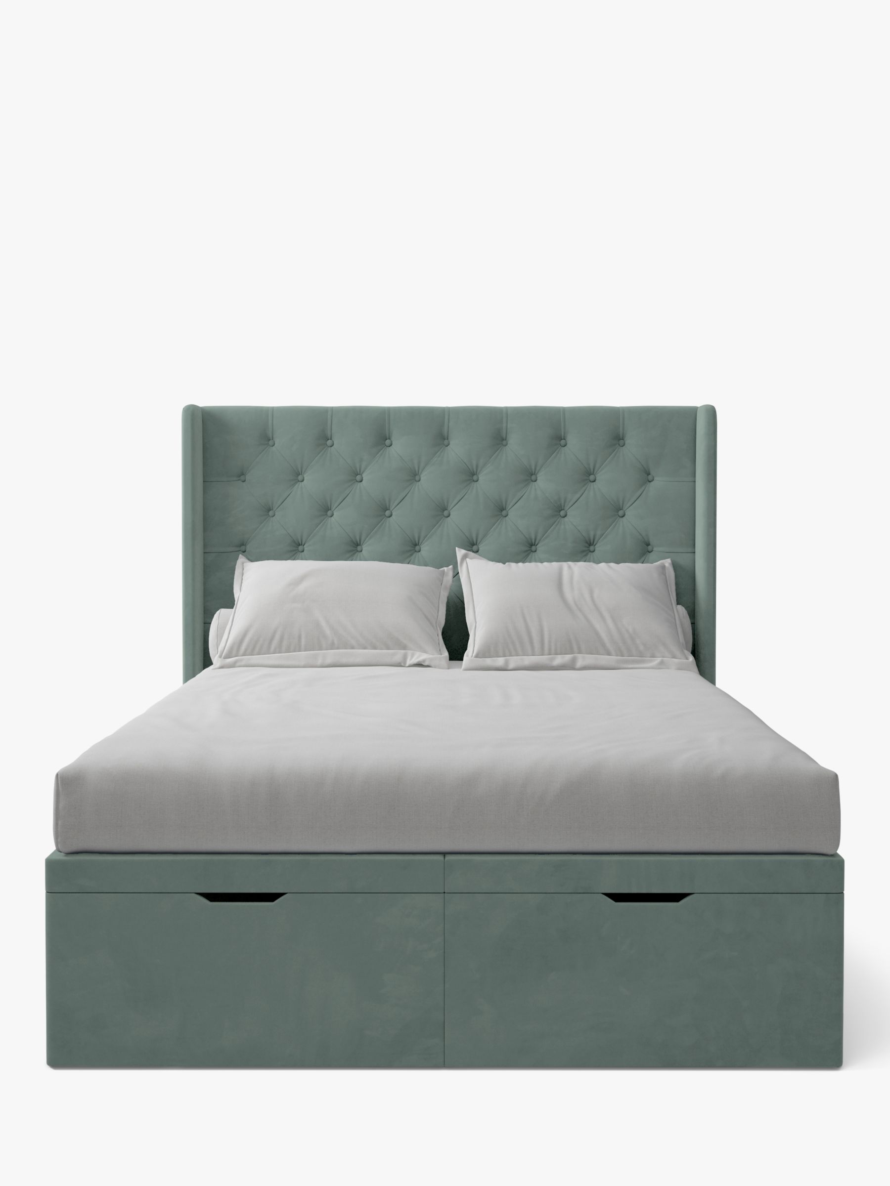 Koti Home Astley Upholstered Ottoman Storage Bed, Double, Vintage ...