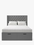 Koti Home Astley Upholstered Ottoman Storage Bed, Super King Size, Heritage Soft Mid Grey