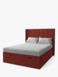 Koti Home Adur Upholstered Ottoman Storage Bed, Super King Size, Luxe Velvet Rust