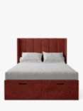 Koti Home Adur Upholstered Ottoman Storage Bed, Super King Size, Luxe Velvet Rust