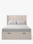 Koti Home Adur Upholstered Ottoman Storage Bed, Super King Size, Classic Linen Look Beige