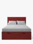 Koti Home Arun Upholstered Ottoman Storage Bed, Super King Size, Luxe Velvet Rust