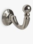 John Lewis Ball End Tieback Hook, Pack of 2, Satin Silver