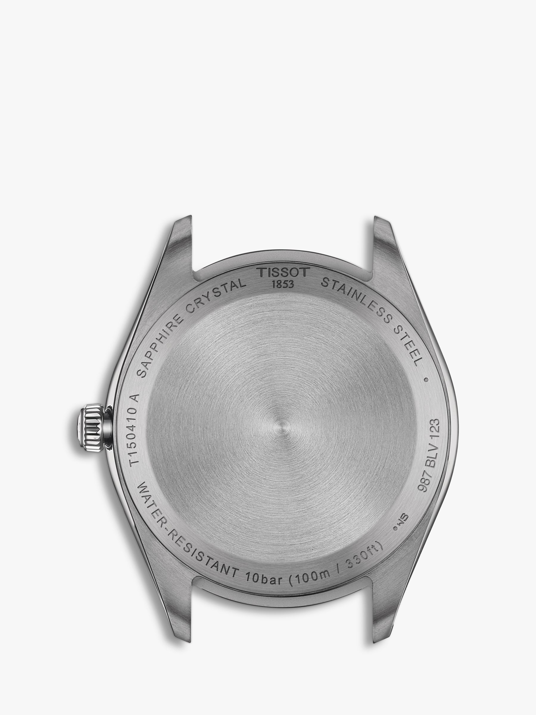 Tissot T1504101603100 Men's PR 100 Date Leather Strap Watch, Brown ...