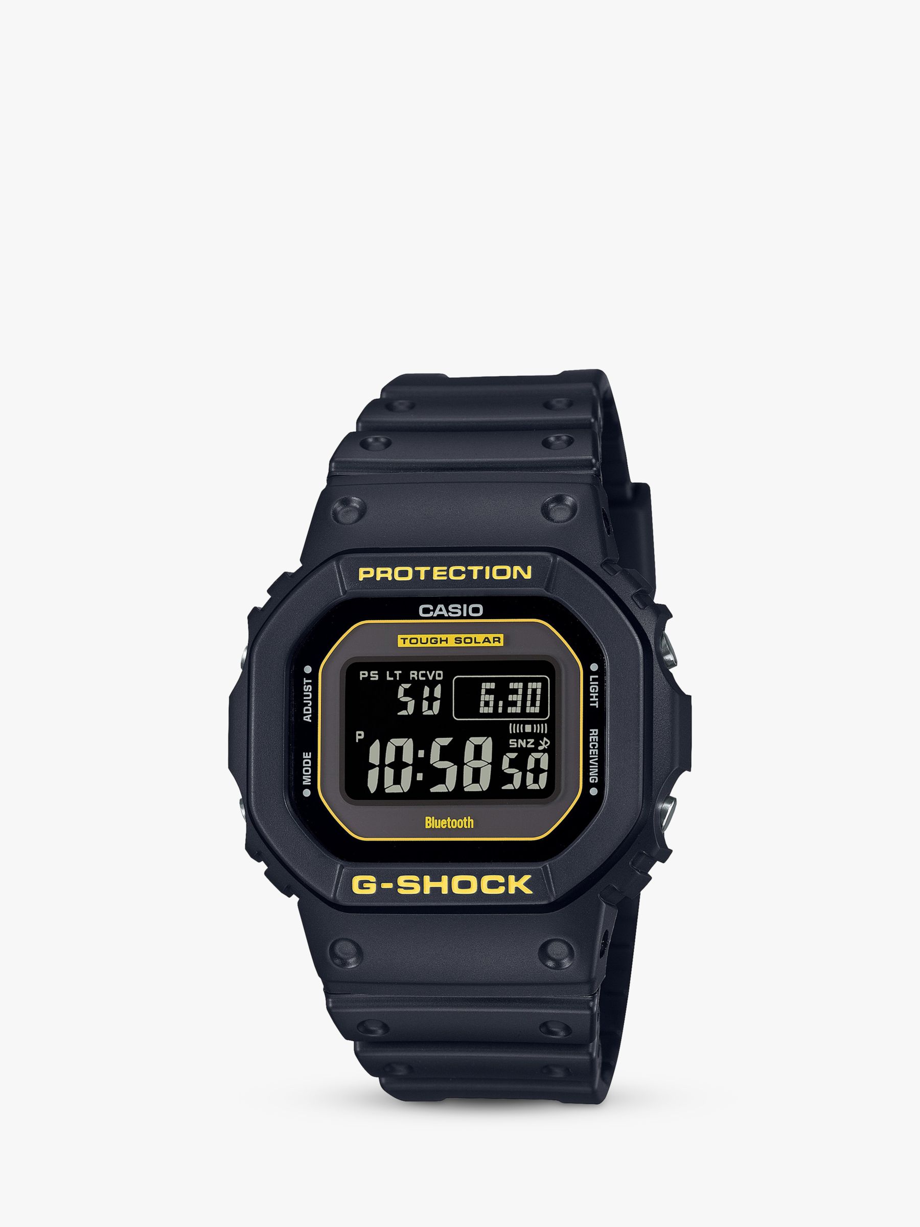 Buy Casio GW-B5600CY-1ER Men's G-Shock Solar Resin Strap Watch, Black Online at johnlewis.com