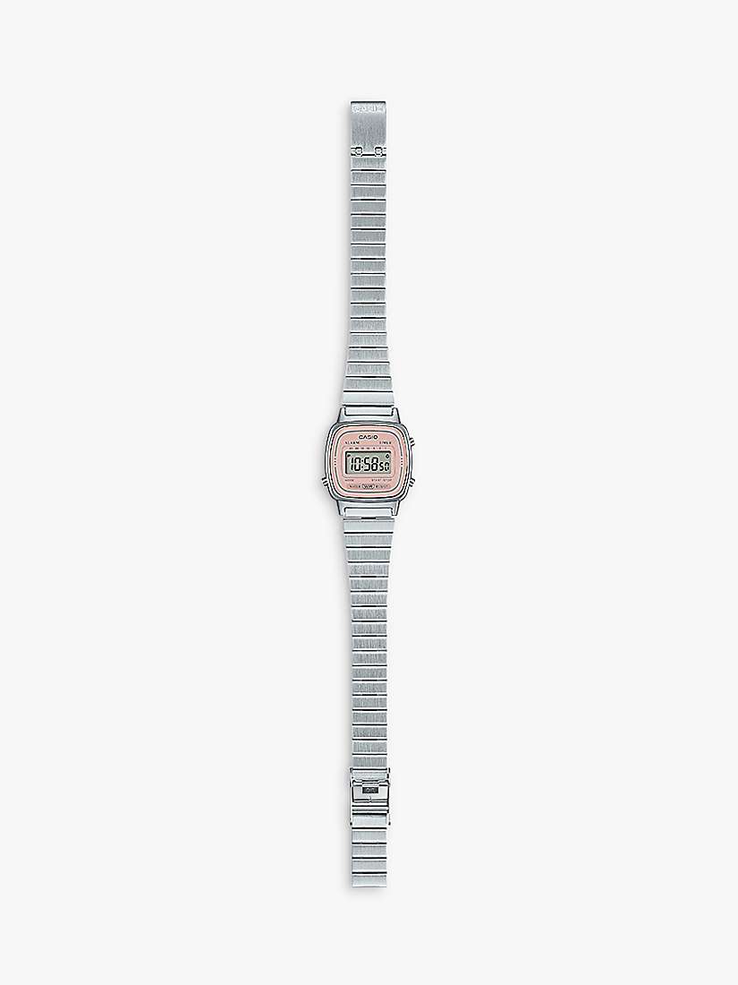 Buy Casio LA670WEA-4A2EF Women's Vintage Digital Bracelet Strap Watch, Pink/Silver Online at johnlewis.com