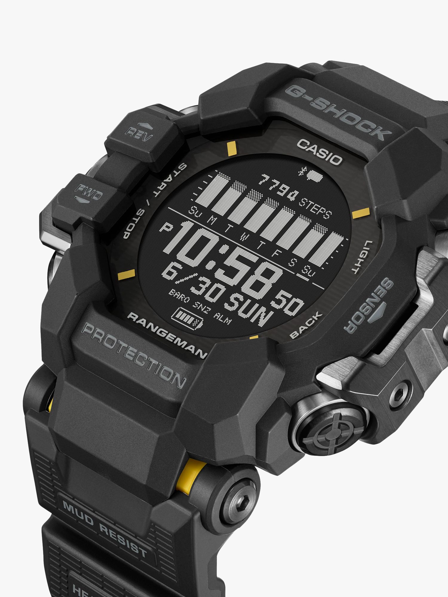 Casio Men's G-SHOCK Rangeman Solar Resin Strap Watch, Black GPR-H1000-1ER