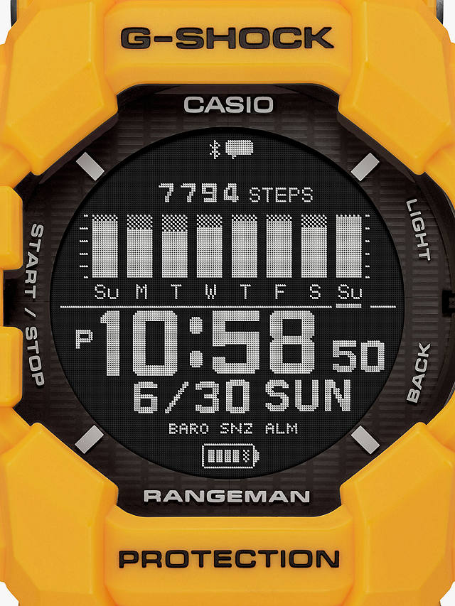 Casio Men's G-SHOCK Rangeman Solar Resin Strap Watch, Yellow GPR-H1000-9ER
