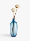 John Lewis Tinted Glass Bottle Vase, H13cm, Blue