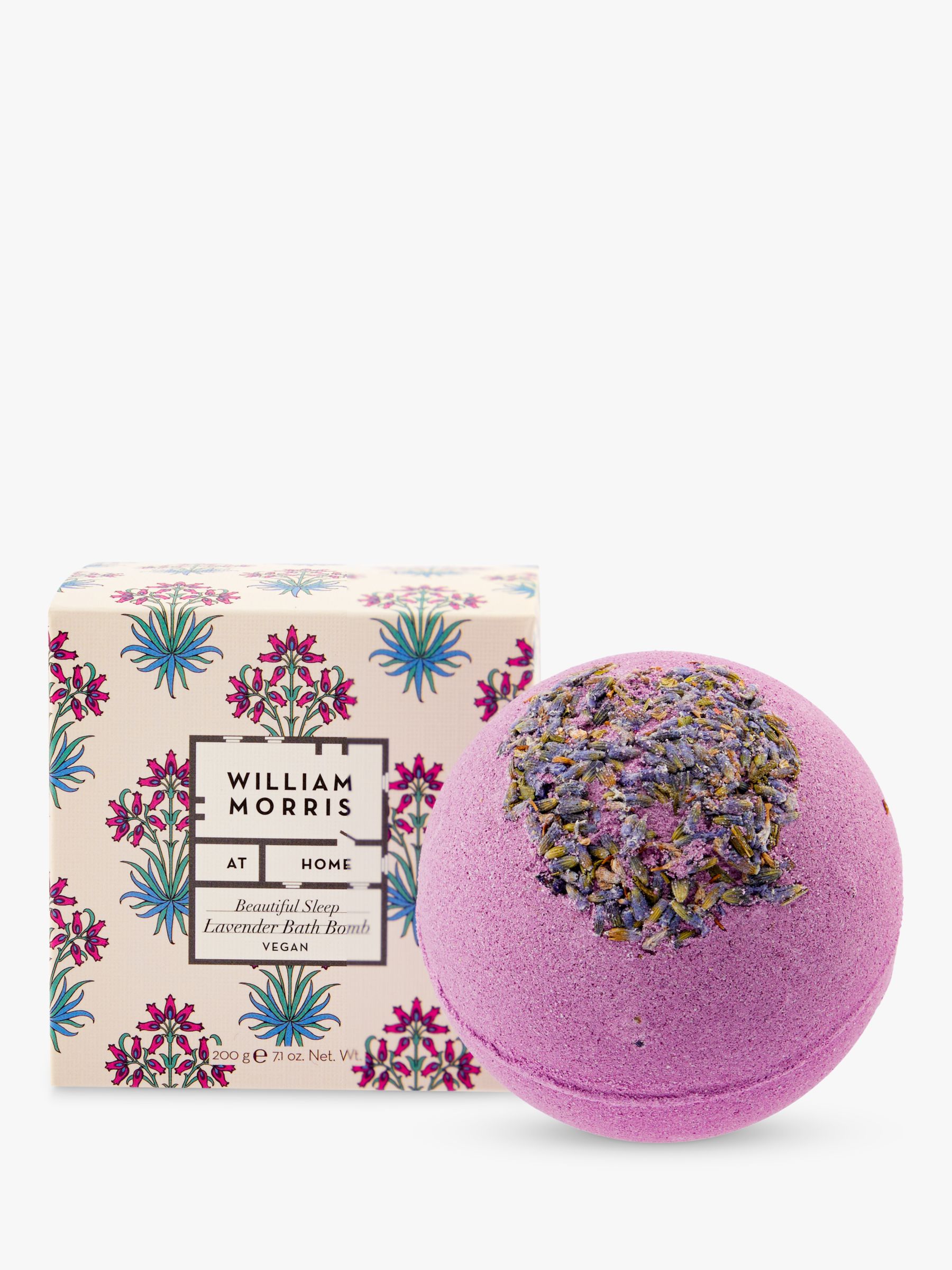 William Morris At Home Beautiful Sleep Lavender Bath Bomb, 200g 1
