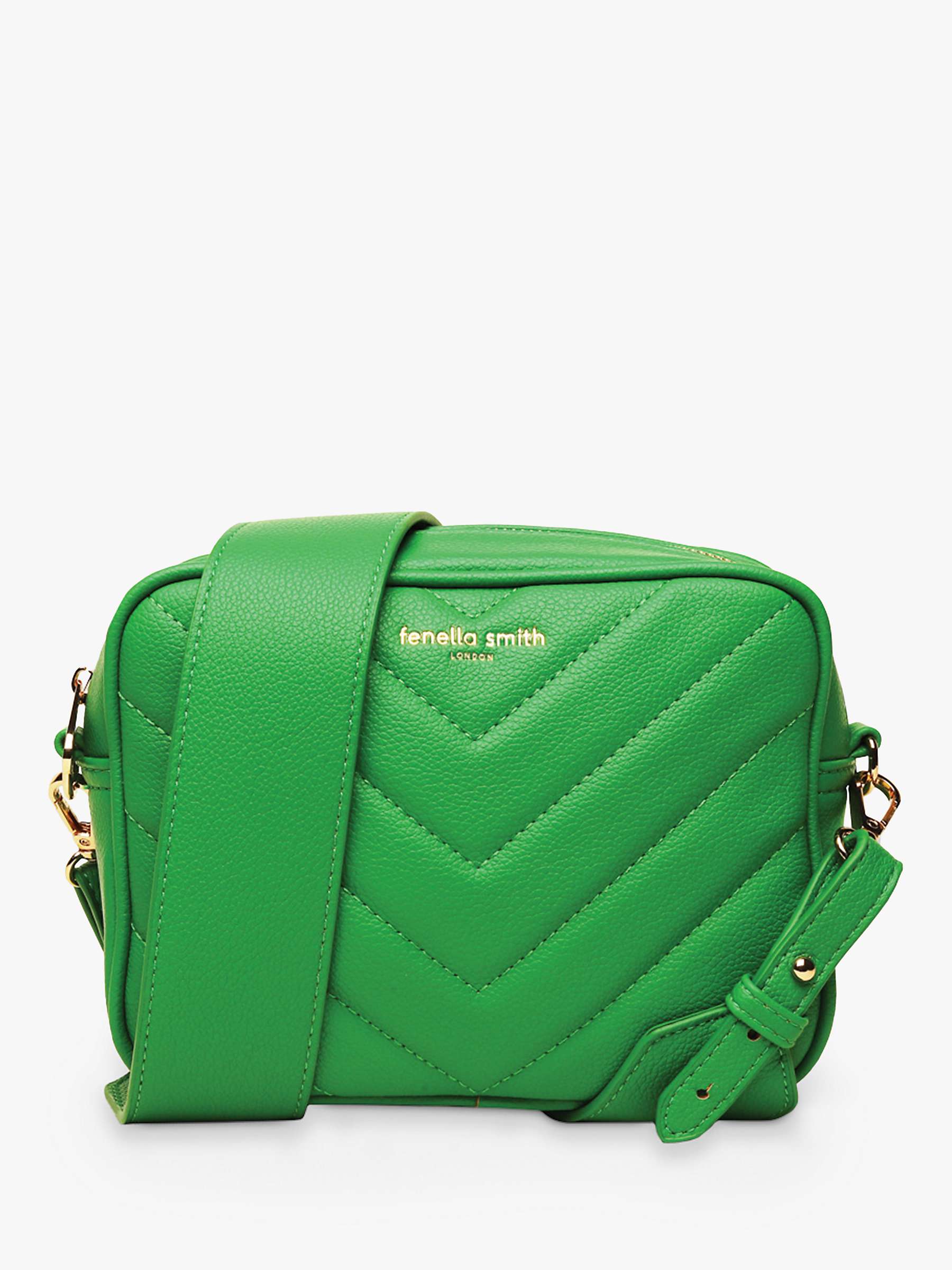 Buy Fenella Smith Quilted Crossbody Bag, Green Online at johnlewis.com