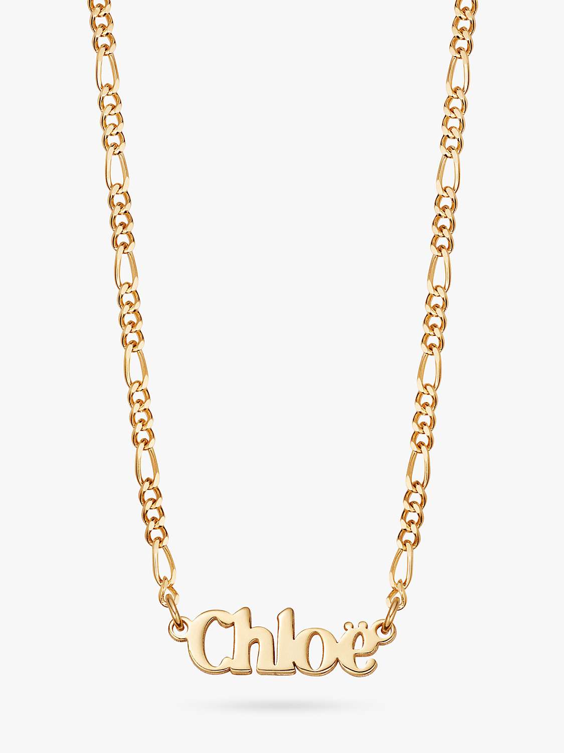 Buy Daisy London Personalised Nameplate Figaro Chain Necklace Online at johnlewis.com