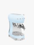 Smeg ECF02 Espresso Machine, Pastel Blue