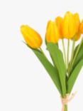 Floralsilk Artificial Fresh Tulip Bunch, Yellow