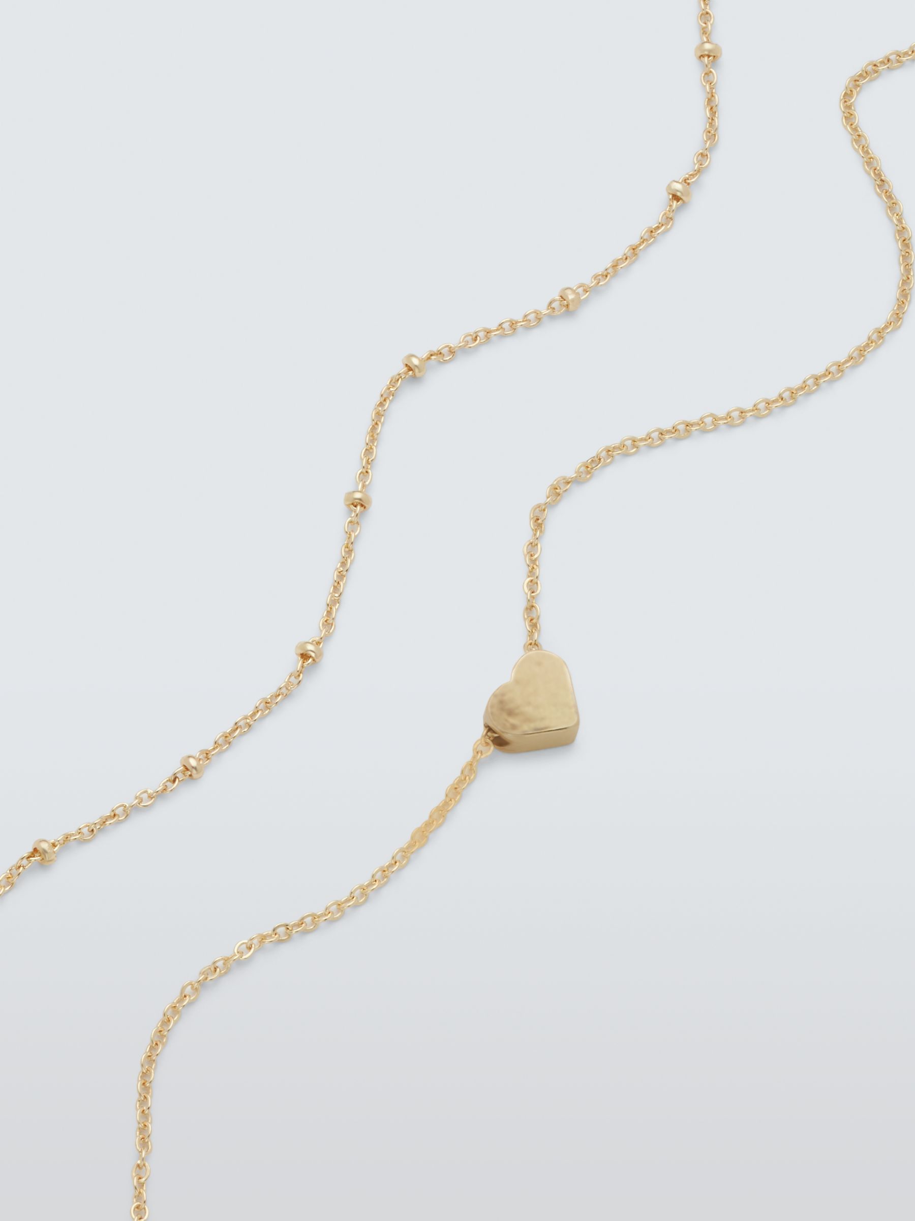 Buy John Lewis Heart Bead Chain Bracelet, Pack of 2 Online at johnlewis.com