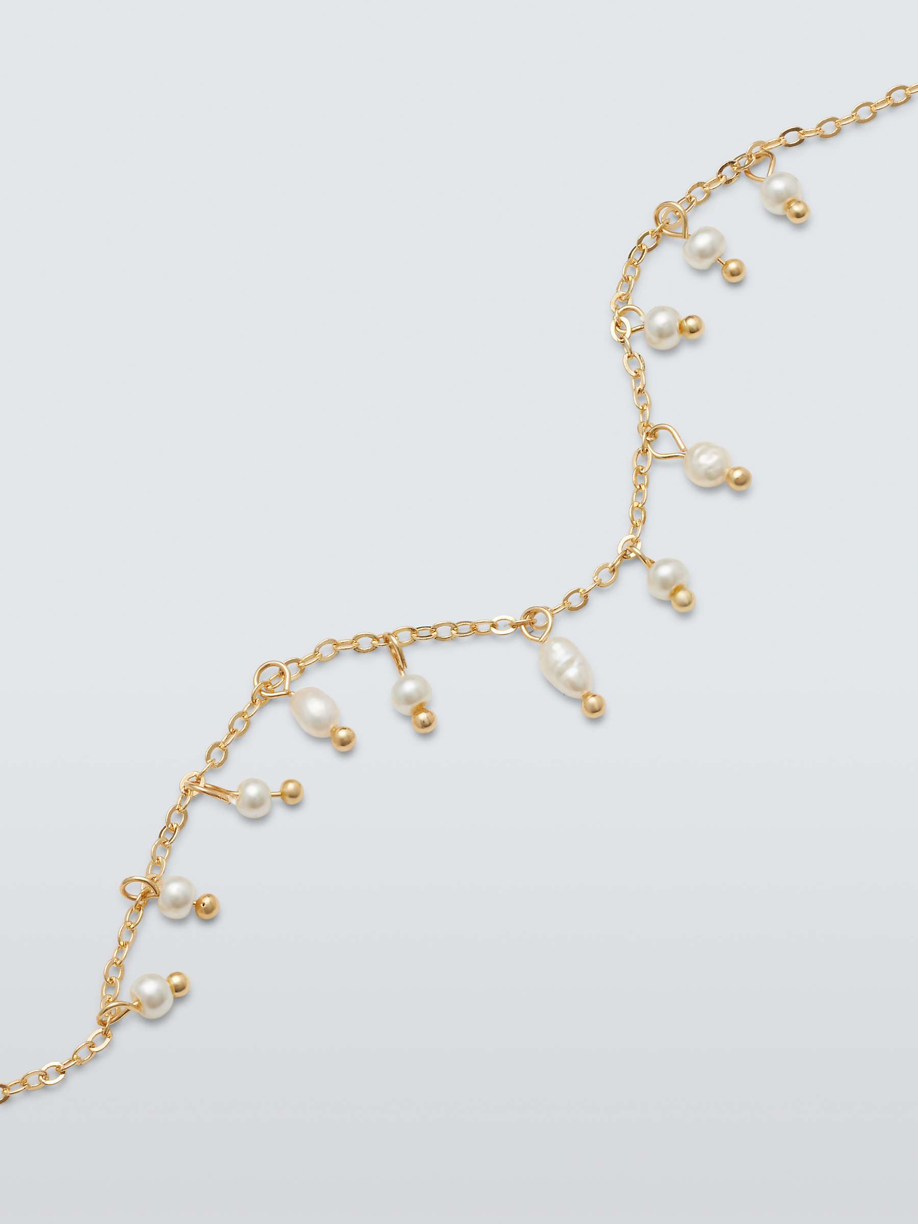Buy John Lewis Dainty Pearl Drop Bracelet, Gold Online at johnlewis.com