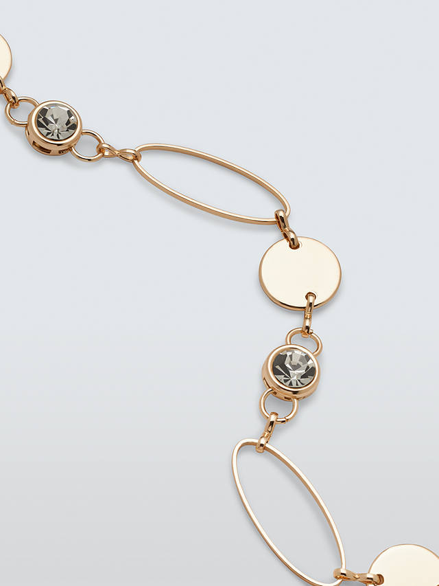 John Lewis Multi Shape Crystal Detail Bracelet, Gold