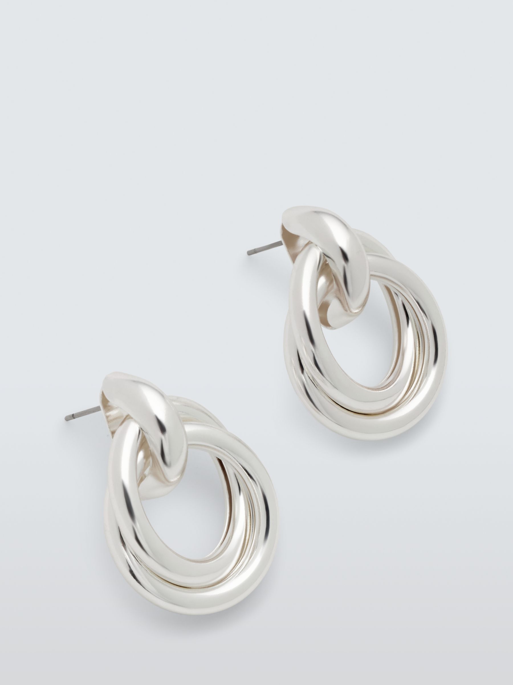 Buy John Lewis Linked Double Hoop Drop Earrings Online at johnlewis.com