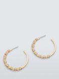 John Lewis Faux Pearl and Crystal Half Hoop Earrings, Gold