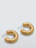 John Lewis Brushed Chunky Hoop Earrings, Gold