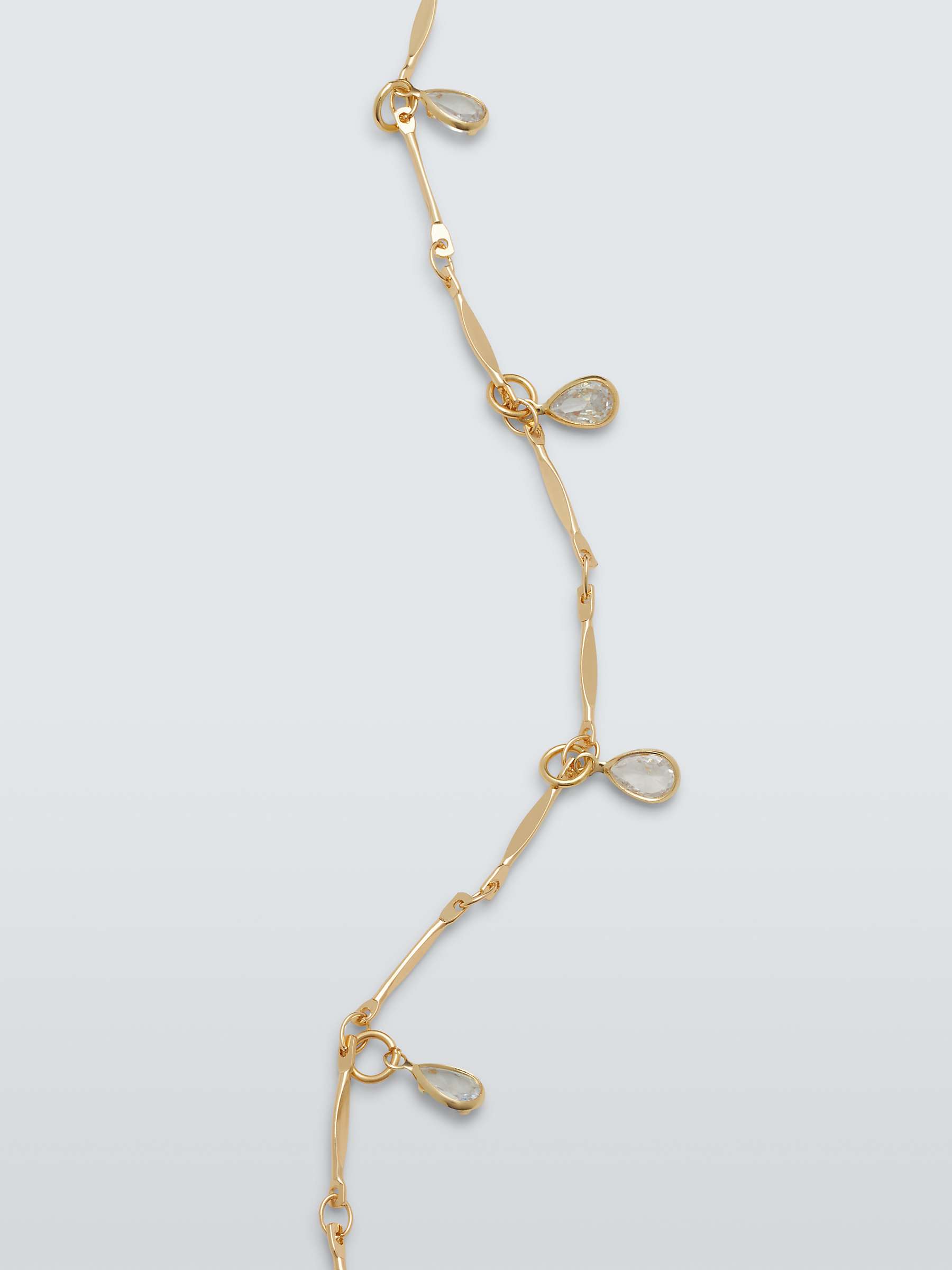 Buy John Lewis Crystal Droplet Bar Necklace, Gold Online at johnlewis.com