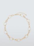 John Lewis Hammered Mixed Link Collar Necklace, Gold