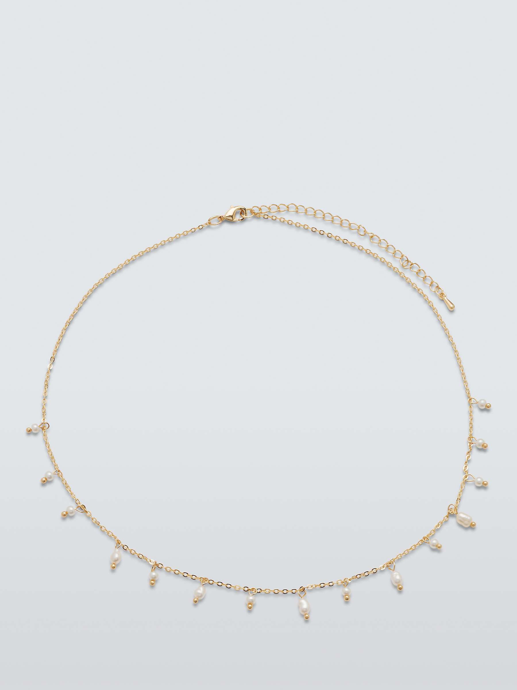 Buy John Lewis Dainty Pearl Drop Necklace, Gold Online at johnlewis.com