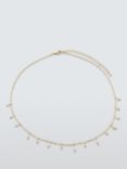 John Lewis Dainty Pearl Drop Necklace, Gold
