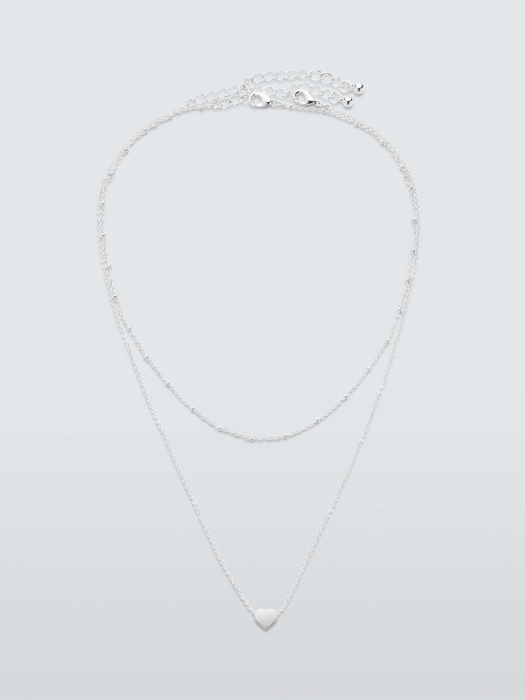 Buy John Lewis Heart Layered Chain Necklace, Pack of 2 Online at johnlewis.com